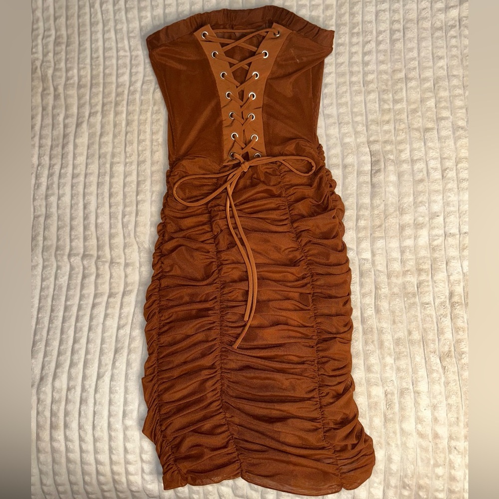 Mesh corset top dress